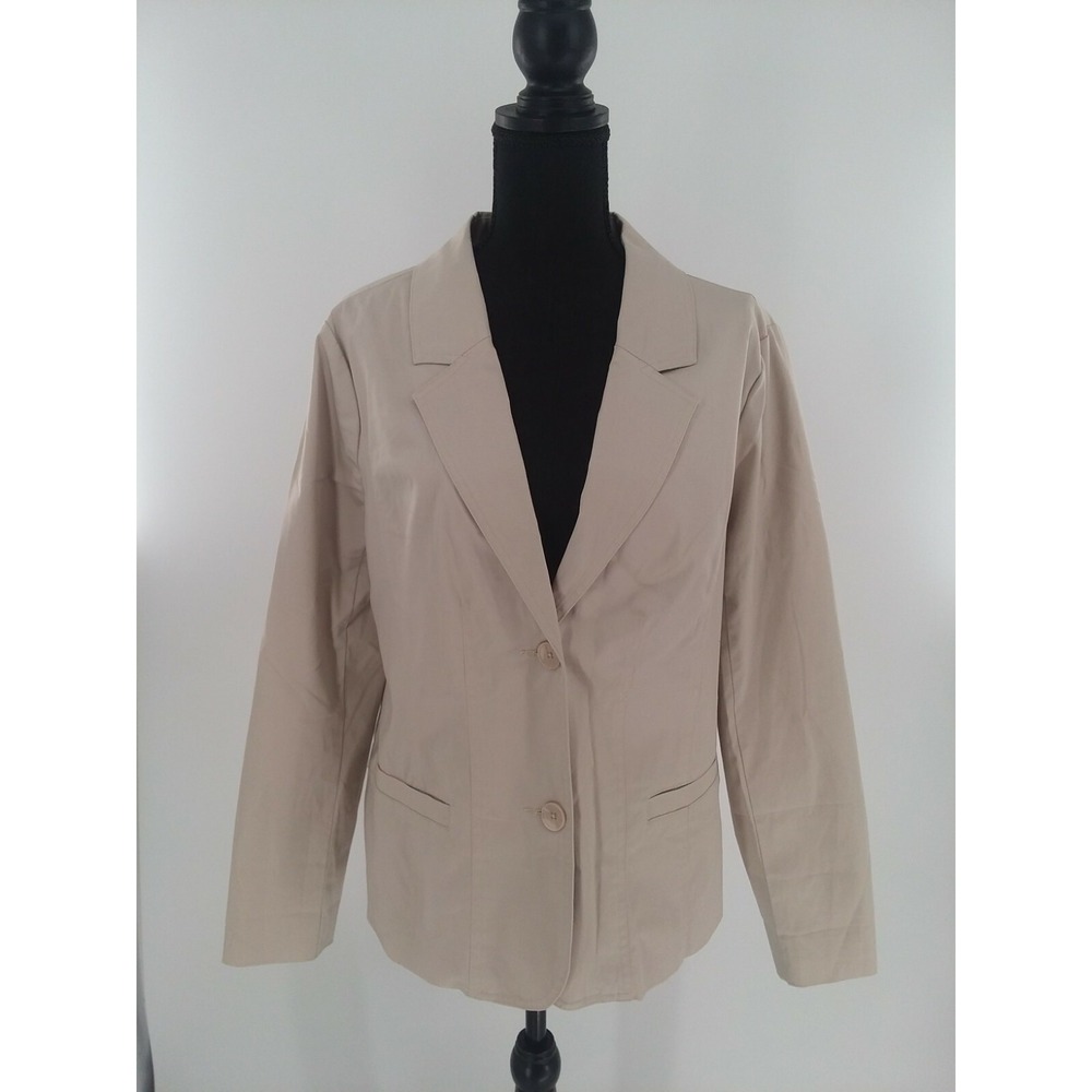 Studio Works Beige Short Trench Coat Fully Lined Size Large